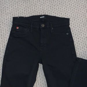 Hudson black straight legged jeans